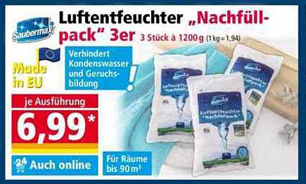 Luftentfeuchter "Nachfüllpack" 3er