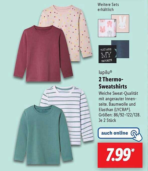 lupilu® 2 Thermo-Sweatshirts