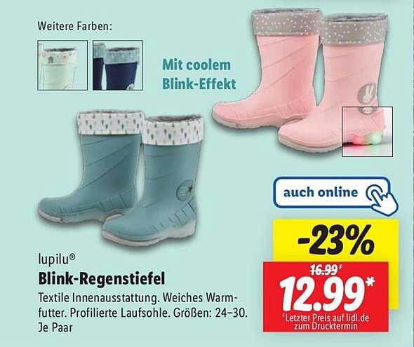 lupilu® Blink-Regenstiefel