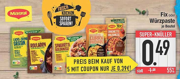 Maggi Fix oder Würzpaste je Beutel