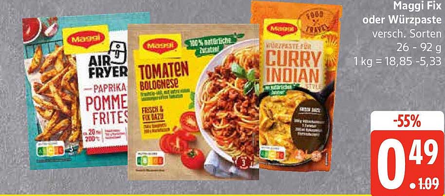 Maggi Fix oder Würzpaste versch. Sorten