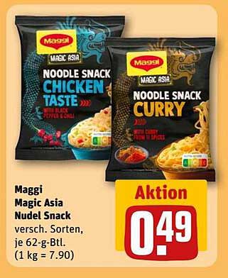 Maggi Magic Asia Nudel Snack (versch. Sorten, je 62-g-Btl.)