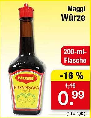 Maggi Würze 200 ml Flasche - jetzt 0,99 € statt 1,19 €