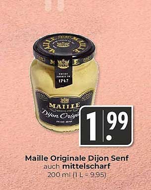 Maille Originale Dijon Senf auch mittelscharf 200 ml