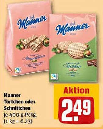 Manner Törtchen oder Schnittchen je 400-g-Pckg.