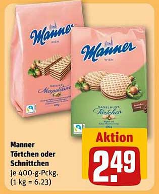 Manner Törtchen oder Schnitten