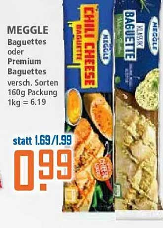 MEGGLE Baguettes oder Premium Baguettes 160g Packung