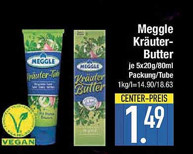 Meggle Kräuter-Butter je 5x20g/80ml Packung/Tube