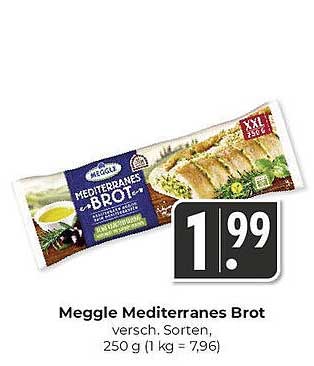 Meggle Mediterranes Brot - verschiedene Sorten, 250 g
