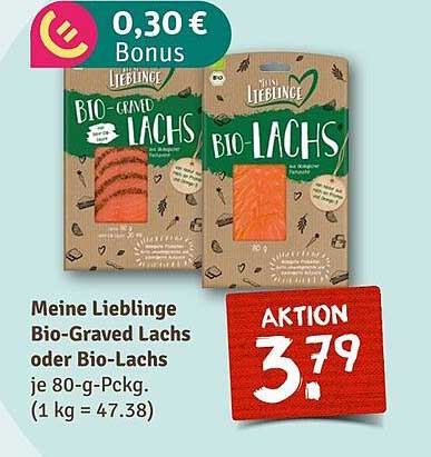 Meine Lieblinge Bio-Graved Lachs oder Bio-Lachs 80-g-Pckg.