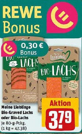 Meine Lieblinge Bio-Graved Lachs oder Bio-Lachs je 80-g-Pckg.