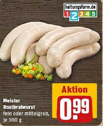 Meister Rostbratwurst - fein oder mittelgroß, je 100 g