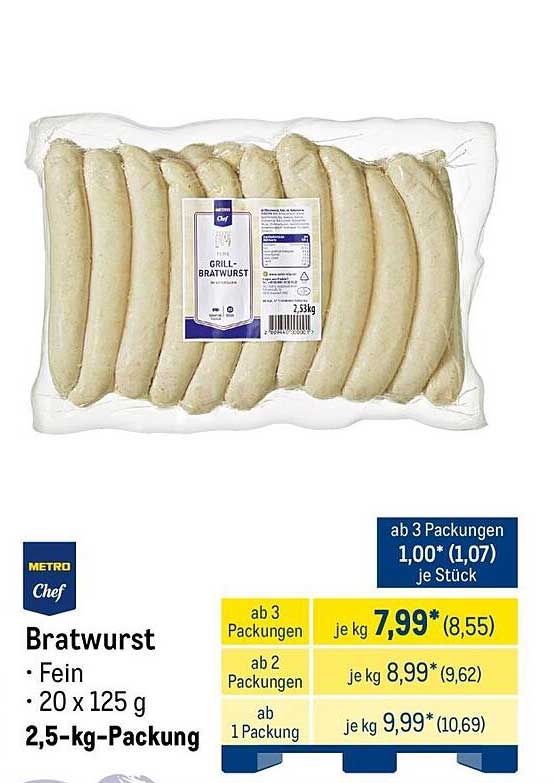METRO Chef Grill-Bratwurst 2,5 kg