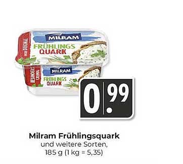 Milram Frühlingsquark und weitere Sorten, 185 g