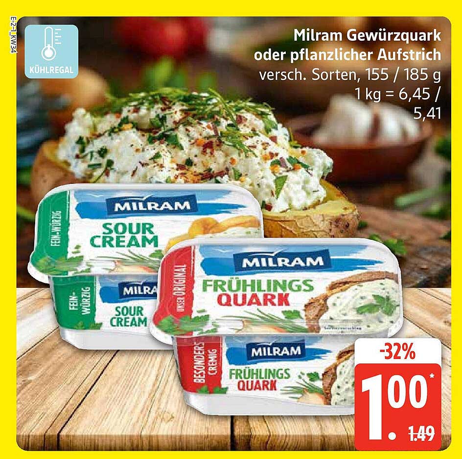 Milram Gewürzquark oder pflanzlicher Aufstrich - verschiedene Sorten, 155 / 185 g