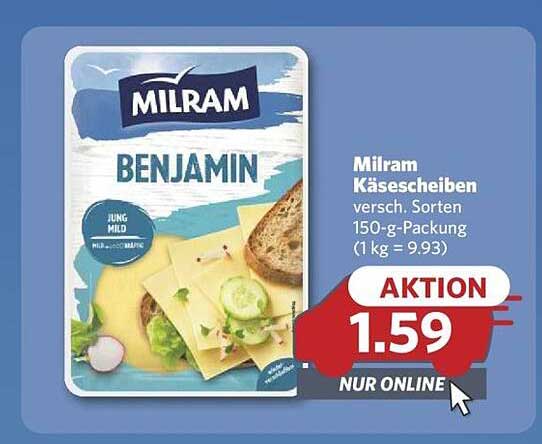 Milram Käse­scheiben Jung Mild 150-g-Packung