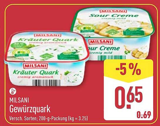 Milsani Gewürzquark 200-g-Packung
