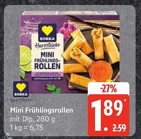Mini Frühlingsrollen mit Dip, 280 g