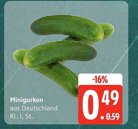 Minigurken aus Deutschland Kl. I, St.