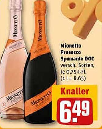 Mionetto Prosecco Spumante DOC Angebot