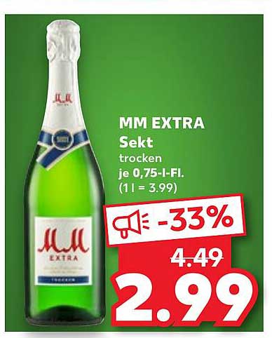 MM EXTRA Sekt trocken 0,75-Liter-Flasche