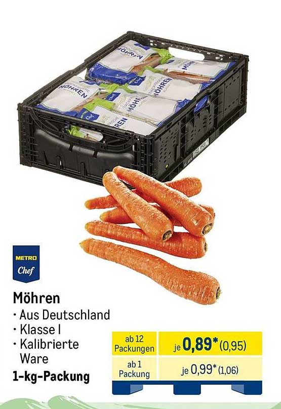 Möhren - Aus Deutschland - Klasse I - 1-kg-Packung