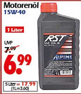 Motornöl 15W-40 - 1 Liter