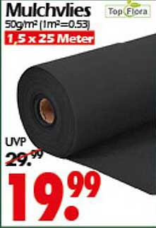 Mulchvlies 1,5 x 25 Meter von Top Flora