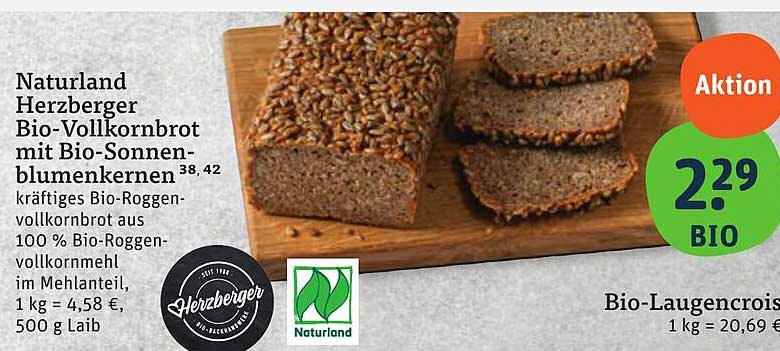 Naturland Herzberger Bio-Vollkornbrot mit Bio-Sonnenblumenkernen