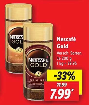 Nescafé Gold - Verschiedene Sorten, je 200 g