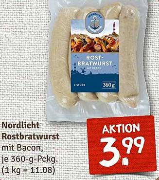 Nordlicht Rostbratwurst mit Bacon, je 360-g-Pckg.