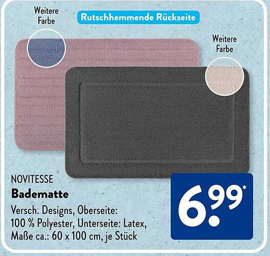 NOVITESSE Badematte - Verschiedene Designs