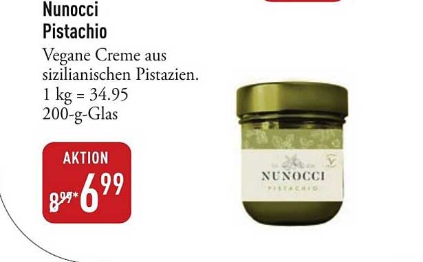 Nunocci Pistachio - Vegane Creme aus sizilianischen Pistazien