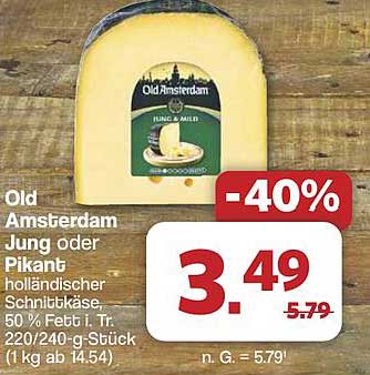 Old Amsterdam Jung oder Pikant - holländischer Schnittkäse