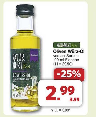 Oliven Würz-Öl - Bio von NaturWert