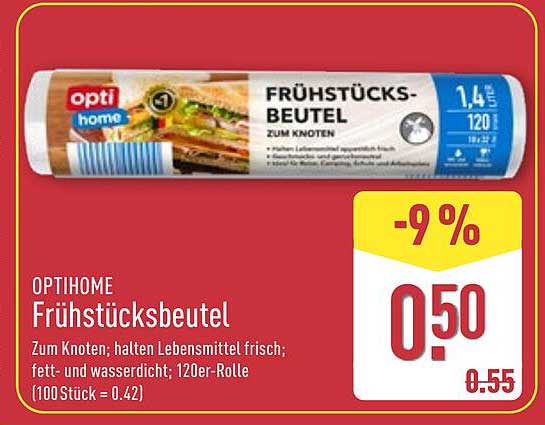 OPTIMUM Frühstücksbeutel zum Knoten