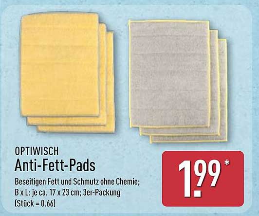 OPTIWISCH Anti-Fett-Pads 3er-Pack