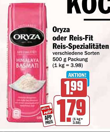 Oryza oder Reis-Fit Reis-Spezialitäten 500 g