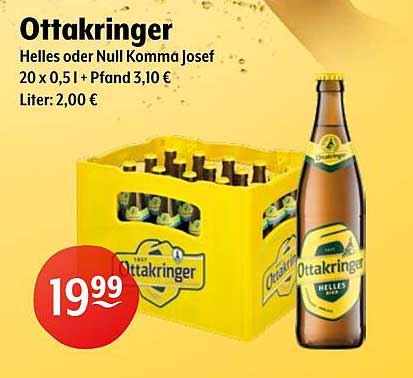 Ottakringer Helles oder Null Komma Josef 20 x 0,51 l