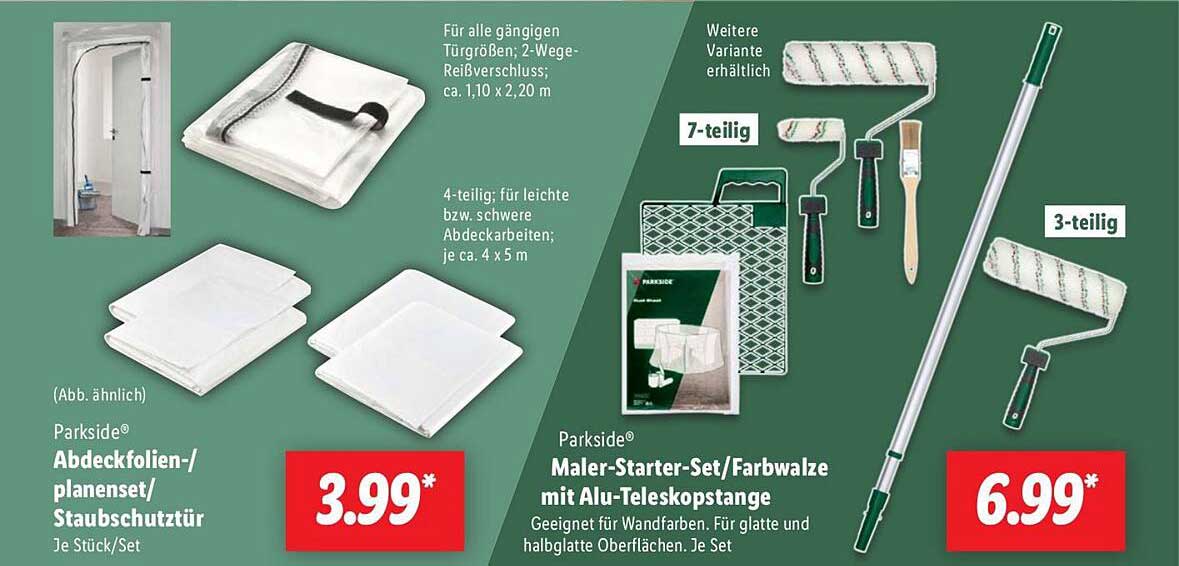 Parkside® Abdeckfolien-/planenset/Staubschutz Tür (je Stück/Set)