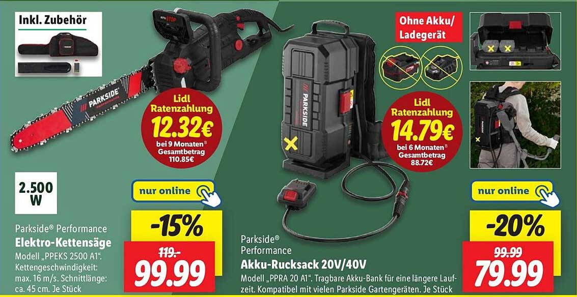 Parkside® Performance Elektro-Kettensäge Modell „PPEKS 2500 A1“