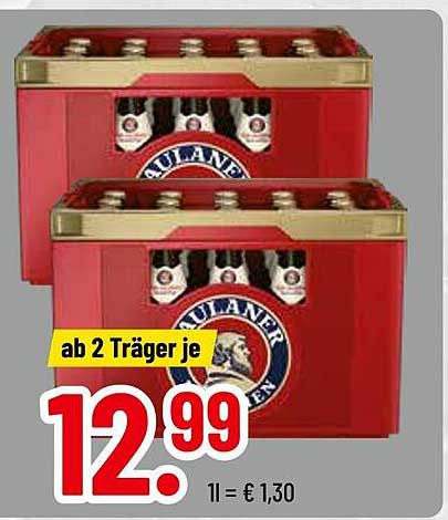 Paulaner Bierträger – ab 2 Träger je nur 12,99 €