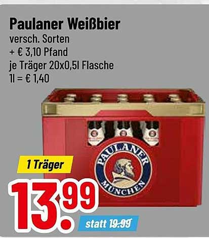 Paulaner Weißbier - Mehr Genuss für weniger Geld!
