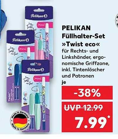 PELIKAN Füllhalter-Set »Twist eco« für Rechts- und Linkshänder