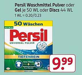 Persil Waschmittel Pulver oder Gel je 50 WL oder Discs 44 WL