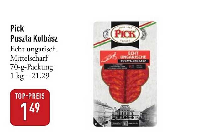 Pick Puszta Kolbász 70-g Packung - Echt ungarisch
