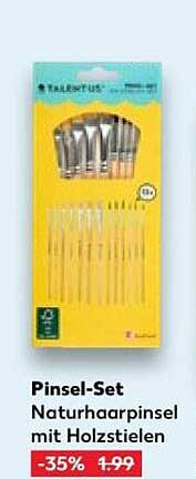Pinsels-Set Naturhaarpinsel mit Holzstielen