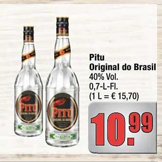 Pitu Original do Brasil 40% Vol - 0,7 L