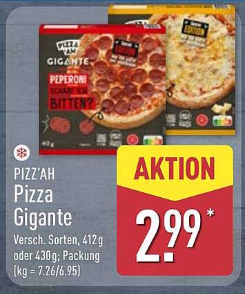 PIZZ'AH Pizza Gigante 412g oder 430g - Verschiedene Sorten