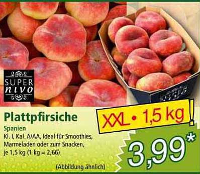 Plattpfirsiche XXL – 1,5 kg für nur 3,99 €
